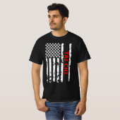 T-shirt Drapeau Tai Chi Cool Noir Et Blanc États-Unis (Devant entier)