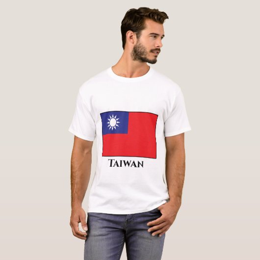 T-shirt Drapeau Taïwan (Devant entier)