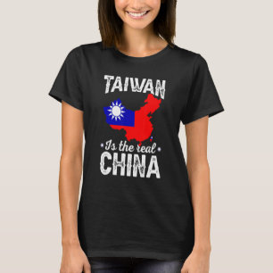 T-shirt Drapeau Taïwanais Rétro Chine Carte Taïwan Le Real
