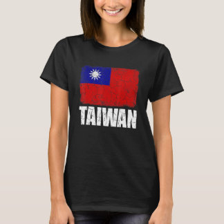 T-shirt Drapeau Taïwanais Sports Vintage Taïwan Drapeau A