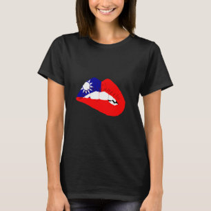 T-shirt Drapeau taïwanais Taiwan Lip Racines taïwanaises T