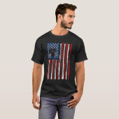 T-shirt Drapeau tambour américain Drapeau 4 juillet hommes (Devant entier)