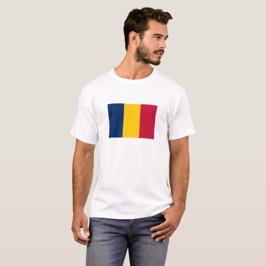 T-shirt Drapeau Tchad (Devant entier)