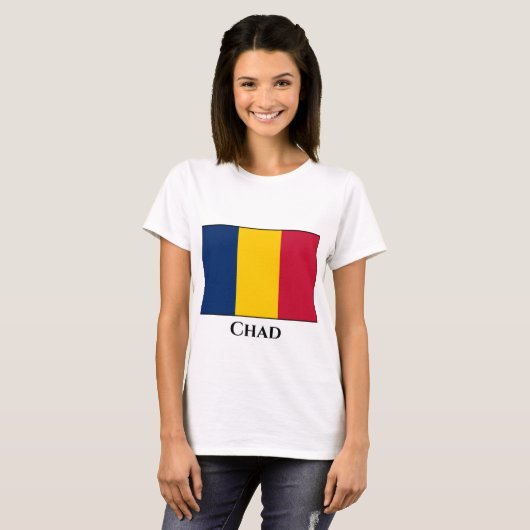 T-shirt Drapeau Tchad (Devant entier)