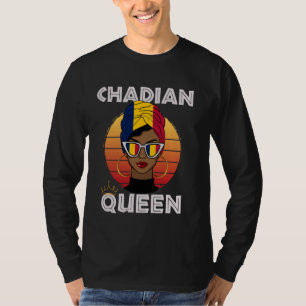 T-shirt Drapeau tchadien de la reine africaine Drapeau Tch