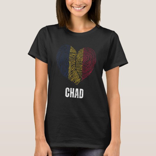 T-shirt Drapeau tchadien Drapeau tchadien ADN tchadien Tch (Devant)