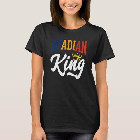 T-shirt Drapeau tchadien du roi tchadien Tchad (Devant)
