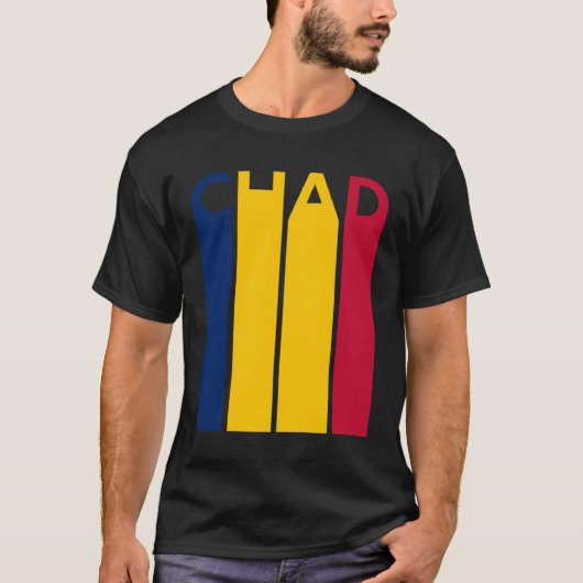 T-shirt Drapeau tchadien Vintage Tchad (Devant)