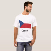 T-shirt Drapeau tchèque (Devant entier)