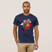 T-shirt Drapeau tchèque, Emblem & République tchèque mode  (Devant entier)