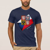 T-shirt Drapeau tchèque, Emblem & République tchèque mode (Devant)