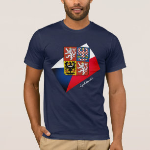 T-shirt Drapeau tchèque, Emblem & République tchèque mode 