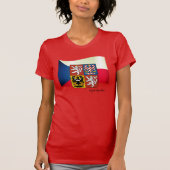 T-shirt Drapeau tchèque, Emblem & République tchèque mode  (Devant)