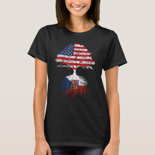 T-shirt Drapeau Tchèque-États-Unis République Tchèque