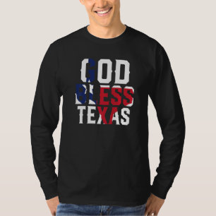 T-shirt Drapeau texan patriotique béni Texas Fier Texas