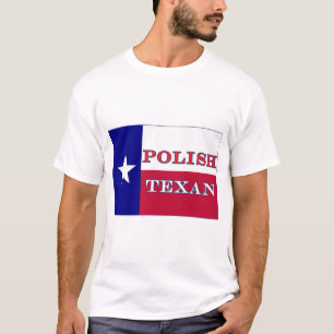 T-shirt Drapeau texan polonais