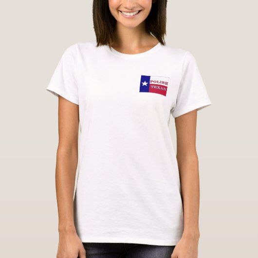 T-shirt Drapeau texan polonais (Devant)
