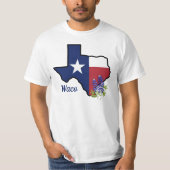T-shirt Drapeau Texas avec Fleur d'État Bluebonnet personn (Devant)