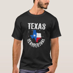 T-shirt Drapeau Texas Neandertal Thing Funny American USA