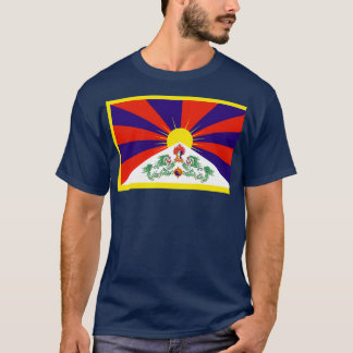T-shirt Drapeau Tibet Tibétain Libre Tibet Himalaya Bouddh