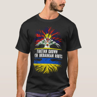 T-shirt Drapeau tibétain aux racines ukrainiennes