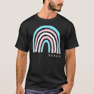 T-shirt Drapeau trans Boho Rainbow Fierté humaine Lbgtqia