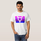 T-shirt Drapeau Trans Découpé 2 (Devant entier)
