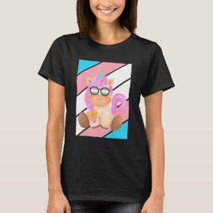 T-shirt Drapeau Transgenre Fierté Licorne Mignonne LGBTQ F