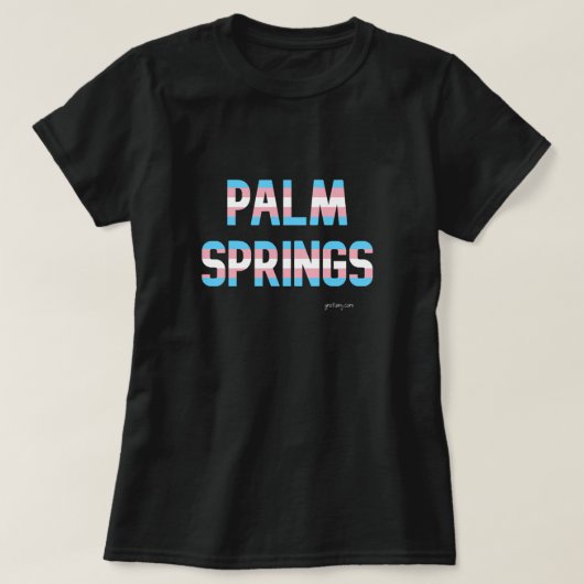 T-shirt Drapeau transgenre Palm Spring Pride (Design devant)