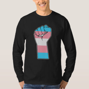 T-shirt Drapeau transgenre Poing transsexuel Fierté transs