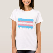 T-shirt Drapeau transversal peint (Devant)