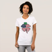 T-shirt Drapeau Trèfle Vintage Saint-Patrick (Devant entier)