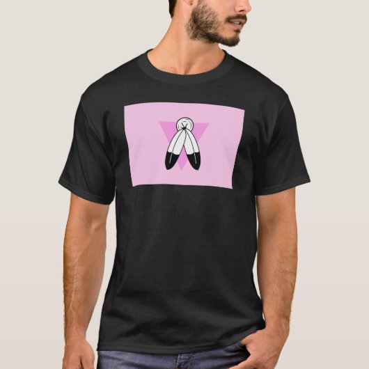 T-shirt Drapeau Triangle Rose Two-Spirit (Devant)