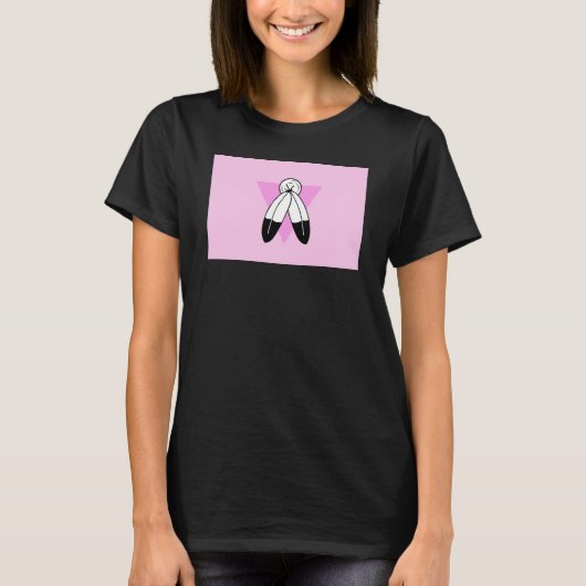 T-shirt Drapeau Triangle Rose Two-Spirit (Devant)