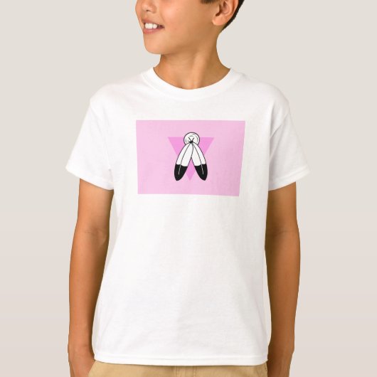 T-shirt Drapeau Triangle Rose Two-Spirit (Devant)