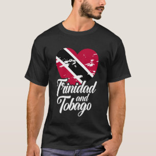 T-shirt Drapeau Trinité-et-Tobago Cœur Trinidadien Tobagon