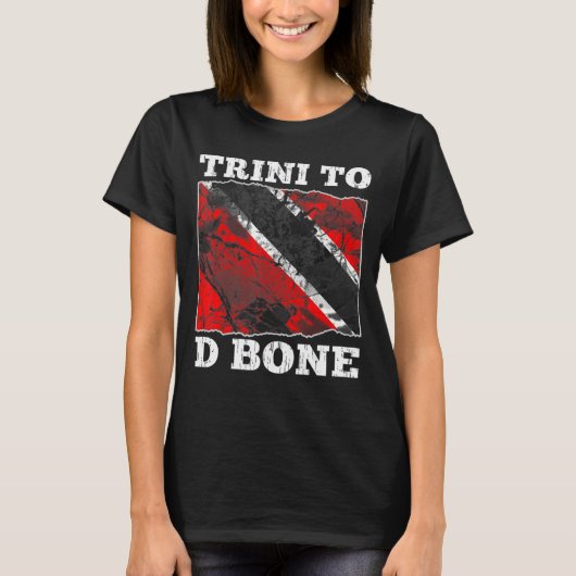 T-shirt Drapeau Trinité-et-Tobago Trini À D Bone (Devant)