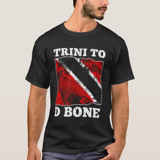 T-shirt Drapeau Trinité-Et-Tobago - Trini À D Bone (Devant)