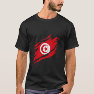 T-shirt Drapeau Tunisie Patrimoine Fierté Tunisienne Vinta