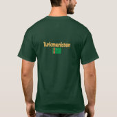 T-shirt Drapeau turkmène, Drapeau du Turkménistan (Dos)