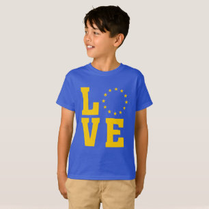 T-shirt Drapeau UE, Union européenne, AMOUR