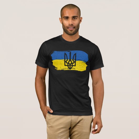T-shirt Drapeau Ukraine (Devant entier)
