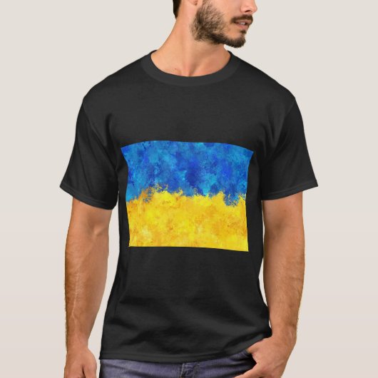 T-shirt drapeau ukrainien (Devant)