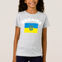 Drapeau ukrainien avec Bouclier Tryzub