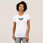 T-shirt Drapeau ukrainien de papillon (Devant entier)