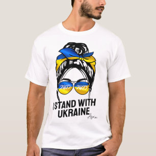 T-shirt Drapeau ukrainien Je suis avec l'Ukraine 2025 Chem