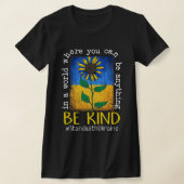 T-shirt Drapeau Ukrainien Tournesol Soyez Stind Avec L'Ukr (Poser)