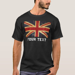 T-shirt Drapeau Union Jack britannique Personnaliser Vinta