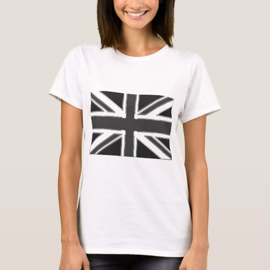 T-shirt Drapeau Union Jack du Royaume-Uni - Chrome (Devant)