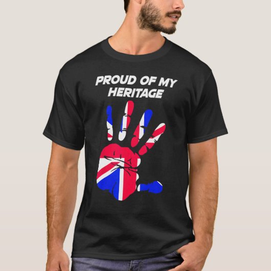 T-shirt Drapeau Union Jack - Palme imprimée (Devant)